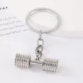Portachiavi con manubrio in metallo argento regalo per fitness accessorio moda chic - Portachiavi (D1330-1) / Argento