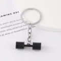 Portachiavi manubrio stile fitness anello in metallo trendy hip hop coppia ciondolo accessorio - Portachiavi (D1330-3)