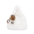 Sac à main pelucheux blanc pour femmes sac fourre-tout d'hiver mignon avec pendentif - Avec Pendentif / Blanc