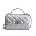 Silver quilted chain shoulder bag women fashion elegant crossbody handbag small square bag - Silver