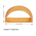 Matte Gold Semi-Circular Zinc Alloy D-Shaped Napkin Ring Variant Model SKU Item - Large D-Shaped Napkin Ring (Z1282) / Gold