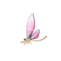 Elegant crystal dragonfly brooch gold tone pink enamel pin for women suit jacket accessories - Red Dragonfly Brooch (C2152)