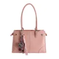 Pink vintage large capacity tote bag women shoulder bag daily commuter stylish handbag - Pink