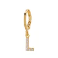 Gold-plated letter L hoop earring with sparkling cubic zirconia, stylish jewelry variant. - Letter L Style (EH00076-L)