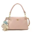 Sac sous les aisselles matelassé rose, sac à bandoulière tendance pour femme chic. - Avec Pendentif / Rose