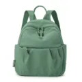 Green nylon mini backpack casual daily travel daypack for women lightweight small pack - 22*12*26 / Sage Green