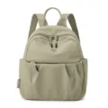 Sage green nylon mini backpack for women, casual daily travel small school daypack. - 22*12*26 / Khaki