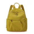Yellow nylon casual mini backpack, stylish women daily daypack with multi pockets - 22*12*26 / Golden Palm