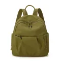Women casual nylon small backpack olive green daily travel lightweight multi-pocket daypack - 22*12*26 / Olive Green
