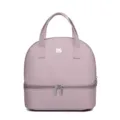 Insulated lunch bag double layer portable cooler bag for work office picnic travel pink - Light Purple