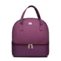 Purple double-layer insulated lunch bag portable cooler bag for milk storage and daily meals - Deep purple