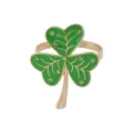 Green clover metal napkin ring for St Patrick day table decor table setting decoration item - Clover Style (Z1036)
