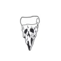 Broche pin's émaillé crâne de pizza style punk, badge en alliage créatif pour vêtements et sacs. - Style de Pizza au Crâne Noir et Blanc Fondant (C1551-3)