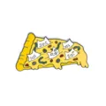Joli pin's émaillé pizza chat broche en alliage créative badge vêtements accessoires - Style de Part de Pizza Chat (C1551-5)