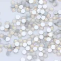 Flatback nail crystal rhinestones opal white glass diamonds for DIY art accessories. - SS10 2.8mm Approx. 1440 Pcs / Snow Opal White