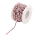 Pink Rhinestone Close Chain Cup Chain DIY Phone Case Crafts Accessories Sparkling Gem - 4# 1.5 mm, 0.9 m (1 Yard) / White Rhinestones on Light Pink Base