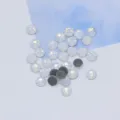 Opal white glass hotfix rhinestones, flatback crystal stones for DIY clothing decoration. - SS3 (Approx. 1440 Pcs) / Snow Opal White