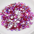 AB Colorful Flatback Glass Rhinestones DIY Nail Art Round Sparkle Crystals Decor Pack - 1440 Pieces/Pack (ss10) / Big Red AB