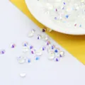 Flatback AB rhinestones for nail art DIY, sparkling crystal diamond gems for crafts - SS6 Approx. 1440 Pcs / Unfoiled Transparent AB