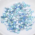 AB Color Flatback Glass Rhinestones DIY Nail Art Round Loose Stones for Craft Decoration - 1440 Pieces/Pack (ss10) / Lake Blue AB