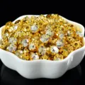 Gold claw rhinestone clear glass crystals for DIY sewing hair accessories dresses. - Clear White Rhinestones + Gold 4-Prong Setting