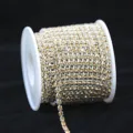 Gold Rhinestone Close Chain DIY Craft Crystal Diamond Trim for Phone Case Jewelry - Crystal Yellow