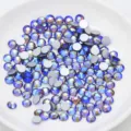 Flatback rhinestones for nail art crafts, crystal glass AB color sparkling gems decor. - Violet AB
