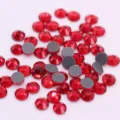 Estrás de cristal de vidrio rojo plano para manualidades de uñas decoración de ropa. - ss6 (Aprox. 1440 Pzs) / Rojo