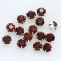 3-10mm Silberne Basis Handgenähte Glas Strasssteine Rote Kristall Kralle Steine für Kleidung - 8mm (36 Stück/Packung) / Rauchgelb