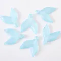 Blue acrylic mermaid tail charms pendants for DIY jewelry making bracelets keychains - 50g Approx. 40 Pcs / Lake Blue