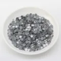 Flatback rhinestone crystals for DIY nail art crafts and garment decoration, sparkly. - SS10 2.6-2.8mm / White