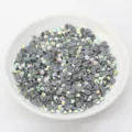 Flatback hotfix rhinestones AB color crystal rhinestones for DIY crafts and nail art decoration - SS10 2.6-2.8mm / White AB