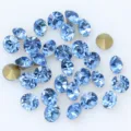 High-quality pointback blue glass crystal rhinestones for DIY nail art and phone case decoration. - ss19 4.5mm 140 pcs / Light Blue