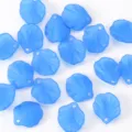 Perline a petalo smerigliate blu ciondoli fai da te per creazione di gioielli artigianali - Blu Zaffiro