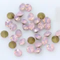 Strass in cristallo di vetro opalino rosa rotondo a fondo appuntito per nail art e gioielli. - SS2 1,1 mm circa 140 pz / Opale Rosa