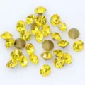Large yellow pointed bottom glass rhinestones for nail art and phone case DIY crafts shine - ss19 4.5mm 140 pcs / Lemon Yellow
