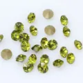 Large pointed-bottom round glass rhinestones for stunning nail art and DIY phone case decoration. - ss19 4.5mm 140 pcs / Olive Green
