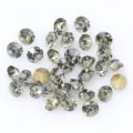 Grey crystal flatback rhinestones, sparkling glass diamonds for nail art and DIY phone case. - ss27 6mm 36颗 / Transparent Gray