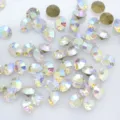 AB Farbe Strass Nailart Kristalle für DIY Handyhülle Zubehör glänzende Edelsteine - SS12 3 mm, 140 Stk. / Weiß AB