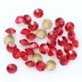 Large pointed bottom round glass rhinestones for nail art and DIY phone case decoration. - ss27 6mm 36颗 / Bright Red