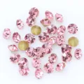 Large pointed back round crystal glass rhinestones for DIY phone case nail art decoration sparkly pink diamonds - ss20 4.8mm 140 pcs / Light Pink
