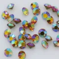 AB color pointed-back rhinestones for stunning nail art DIY and phone case decoration. - Golden AB
