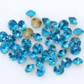 Blue point-back round crystal glass rhinestones for nail art phone case DIY decoration - ss27 6mm 36颗 / Peacock Blue