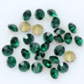 Green pointed back round glass rhinestones for DIY nail art, phone case decoration and crafts. - ss27 6mm 36颗 / Dark Green
