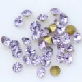 Large pointed bottom round crystal rhinestones for nail art phone case DIY jewelry making. - SS30 6.5mm 36 pcs / Light Violet