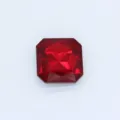 Red square rounded glass rhinestone for stunning nail art and clothing decoration. - 23mm (6 Pieces/Pack) / Bright Red