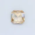 Square champagne glass rhinestone for nail art and apparel decoration, brilliant cut crystal gem. - 23mm (6 Pieces/Pack) / Gold Champagne