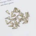 Driehoekige strass-steentjes voor nail art DIY, sprankelende manicure diamanten met goud. - 5x11mm 1 Stuk/Verpakking / Goud Champagne