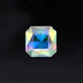 Colorful square rounded glass rhinestone nail art crystal sparkling clothing decoration gem - 23mm (6 Pieces/Pack) / White AB