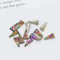 Driehoek AB Kristal Strass Steentjes Puntige Rug Nail Art Diamant DIY Nagel Accessoires - Veelkleurig